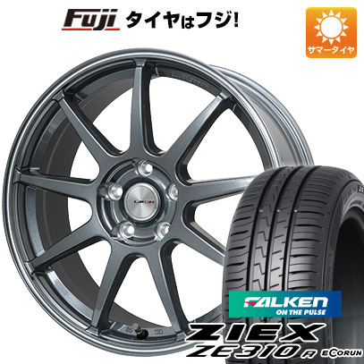 【新品国産車用5穴114.3】 夏タイヤ ホイール4本セット 205/60R16 ファルケン ジークス ZE310R エコラン(限定) レアマイスター LMスポーツ LM-QR ガンメタ/ラインポリッシュ 7J 16インチ(送料無料)|フジ スペシャルセレクション