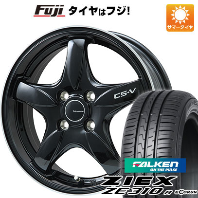 【新品国産車用4穴100】 夏タイヤ ホイール4本セット 195/50R16 ファルケン ジークス ZE310R エコラン(限定) レアマイスター CS-V(グロスブラック/リムポリッシュ) 6J 16インチ(送料無料)