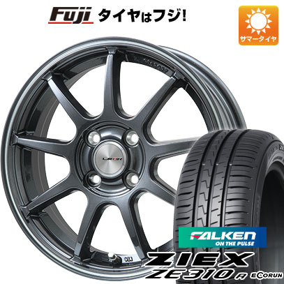 【新品国産車用4穴100】 夏タイヤ ホイール4本セット 195/55R16 ファルケン ジークス ZE310R エコラン(限定) レアマイスター LMスポーツ LM-QR ガンメタ/ラインポリッシュ 6J 16インチ(送料無料)