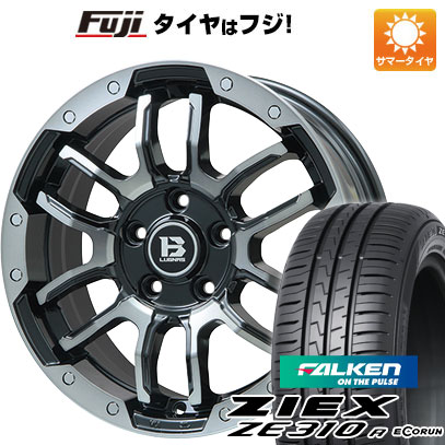 【新品国産車用5穴114.3】 夏タイヤ ホイール4本セット 225/65R17 ファルケン ジークス ZE310R エコラン(限定) ビッグウエイ B-LUGNAS FRD(ブラックポリッシュ/ブラッククリア) 7J 17インチ(送料無料)|フジ スペシャルセレクション