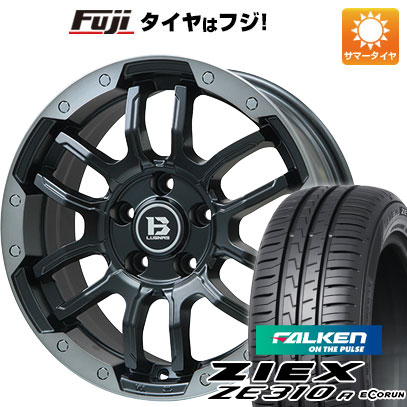 【新品国産車用5穴114.3】 夏タイヤ ホイール4本セット 215/60R17 ファルケン ジークス ZE310R エコラン(限定) ビッグウエイ B-LUGNAS FRD(マットブラック/ブラッククリアリム) 7J 17インチ(送料無料)｜フジ スペシャルセレクション