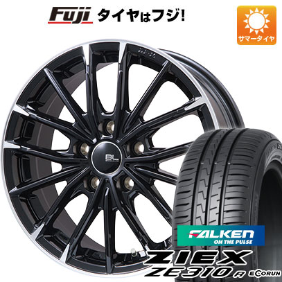 【新品国産車用5穴114.3】 夏タイヤ ホイール4本セット 235/50R18 ファルケン ジークス ZE310R エコラン(限定) ブランドルライン DF-10M グロスブラック/カットスポーク 7.5J 18インチ(送料無料)