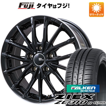 【新品国産車用5穴114.3】 夏タイヤ ホイール4本セット 235/50R18 ファルケン ジークス ZE310R エコラン(限定) ブランドルライン DF-10M グロスブラック/リムポリッシュ 7.5J 18インチ(送料無料)