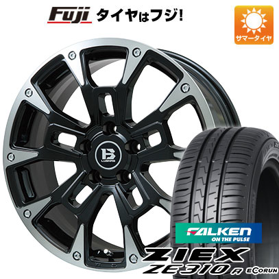 【新品国産車用5穴114.3】 夏タイヤ ホイール4本セット 205/55R17 ファルケン ジークス ZE310R エコラン(限定) ビッグウエイ B-LUGNAS BRD(ブラックポリッシュ/ブラッククリア) 17インチ(送料無料)|フジ スペシャルセレクション