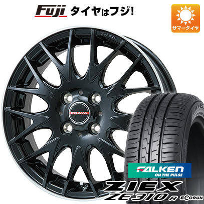 【新品】フリード 5穴/114 夏タイヤ ホイール4本セット 185/65R15 ファルケン ジークス ZE310R エコラン(限定) ビッグウエイ レイシーン プラバ9MJrII グロスブラック/リムポリッシュ 6J 15インチ(送料無料)|フジ スペシャルセレクション
