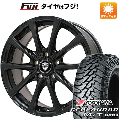 【新品国産車用5穴114.3】 夏タイヤ ホイール4本セット 225/65R17 ヨコハマ ジオランダー M/T G003 エルベ エステローザ FSV グロスブラック 7J 17インチ(送料無料)|フジ スペシャルセレクション