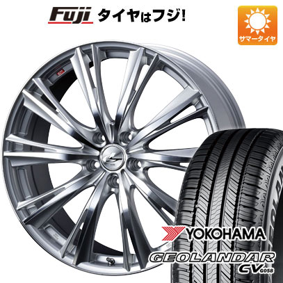 【新品国産車用5穴114.3】 夏タイヤ ホイール4本セット 225/60R18 ヨコハマ ジオランダー CV G058 WEDS ウェッズ レオニス WX 7J 18インチ(送料無料)