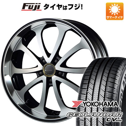 【新品国産車用5穴114.3】 夏タイヤ ホイール4本セット 225/55R19 ヨコハマ ジオランダー CV G058 エムズスピード ジュノウ バベル 7.5J 19インチ(送料無料)