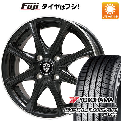 【新品 軽自動車】ハスラー デリカミニ(4WD) 夏タイヤ ホイール4本セット 165/60R15 ヨコハマ ジオランダー CV G058 エルベ エステローザ MZV ブラックリムポリッシュ 4.5J 15インチ(送料無料)