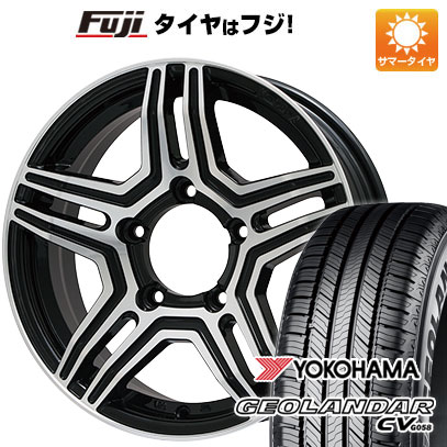 【新品】ジムニーシエラ/ジムニーノマド 夏タイヤ ホイール4本セット 195/80R15 ヨコハマ ジオランダー CV G058 プレミックス グラバス-Jr(ブラックポリッシュ) 5.5J 15インチ(送料無料)