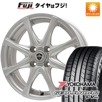 【新品 軽自動車】ハスラー デリカミニ(4WD) 夏タイヤ ホイール4本セット 165/60R15 ヨコハマ ジオランダー CV G058 エルベ エステローザ FSV シルバー 4.5J 15インチ(送料無料)