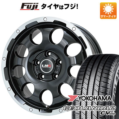 【新品】デリカD5 夏タイヤ ホイール4本セット 215/70R16 ヨコハマ ジオランダー CV G058 レアマイスター LMG CS-9 ブラック/ブラッククリアリム 6.5J 16インチ(送料無料)