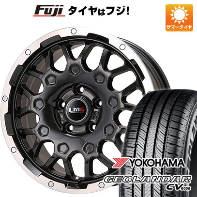 【新品】デリカD5 夏タイヤ ホイール4本セット 215/70R16 ヨコハマ ジオランダー CV G058 レアマイスター LMG MS-9W ブラック/ブラッククリアリム 6.5J 16インチ(送料無料)｜フジ スペシャルセレクション 68,420円