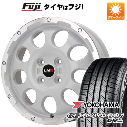 【新品 軽自動車】ハスラー デリカミニ(4WD) 夏タイヤ ホイール4本セット 165/60R15 ヨコハマ ジオランダー CV G058 レアマイスター LMG CS-9 ホワイトリムポリッシュ 4.5J 15インチ(送料無料)