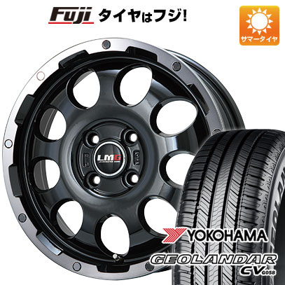 【新品 軽自動車】ハスラー デリカミニ(4WD) 夏タイヤ ホイール4本セット 165/60R15 ヨコハマ ジオランダー CV G058 レアマイスター LMG CS-9 ブラック/ブラッククリアリム 15インチ(送料無料)