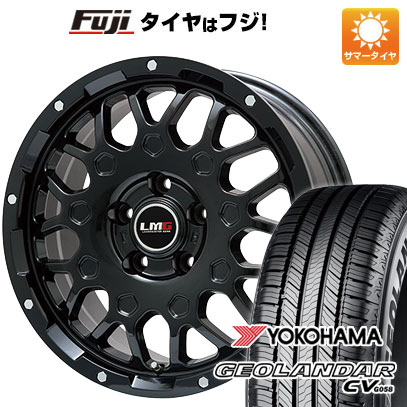 【新品国産車用5穴114.3】 夏タイヤ ホイール4本セット 225/60R18 ヨコハマ ジオランダー CV G058 レアマイスター LMG MS-9W グロスブラック 7.5J 18インチ(送料無料)