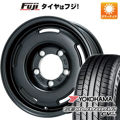 【新品】ジムニーシエラ/ジムニーノマド 夏タイヤ ホイール4本セット 195/80R15 ヨコハマ ジオランダー CV G058 プレミックス プディン(マットブラック) 5.5J 15インチ(送料無料)