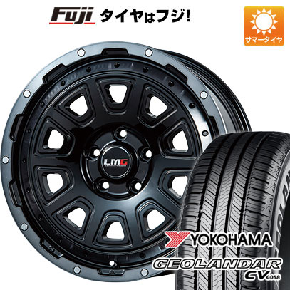 【新品】デリカD5 夏タイヤ ホイール4本セット 235/70R16 ヨコハマ ジオランダー CV G058 レアマイスター LMG DS-10 ブラック/ブラッククリアリム 7J 16インチ(送料無料)