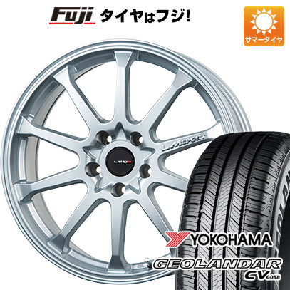 【新品国産車用5穴114.3】 夏タイヤ ホイール4本セット 215/50R18 ヨコハマ ジオランダー CV G058 レアマイスター LMスポーツ LM-10R(メタリックシルバー) 7.5J 18インチ(送料無料)