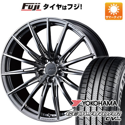 【新品国産車用5穴114.3】 夏タイヤ ホイール4本セット 225/60R18 ヨコハマ ジオランダー CV G058 WEDS ウェッズ F-ZERO FZ-4 8J 18インチ(送料無料)|フジ スペシャルセレクション