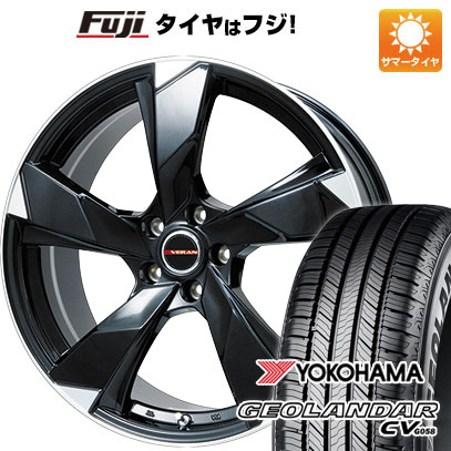 【新品国産車用5穴114.3】 夏タイヤ ホイール4本セット 235/55R20 ヨコハマ ジオランダー CV G058 プレミックス ヴェランV(グロスブラック/リムポリッシュ) 8.5J 20インチ(送料無料)