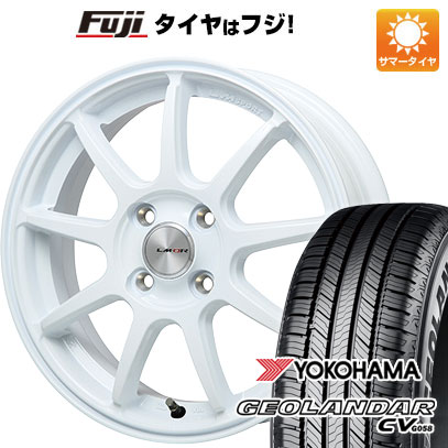 【新品】ライズ/ロッキー（ガソリン） 夏タイヤ ホイール4本セット 195/65R16 ヨコハマ ジオランダー CV G058 レアマイスター LMスポーツ LM-QR ホワイト 6J 16インチ(送料無料)