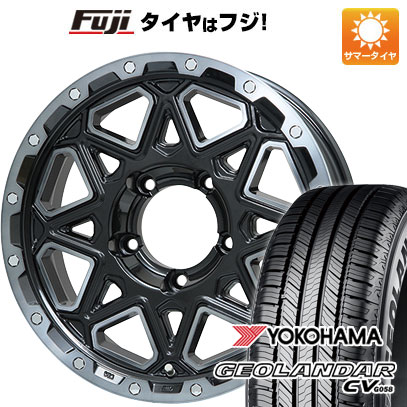 【新品】ジムニーシエラ/ジムニーノマド 夏タイヤ ホイール4本セット 195/80R15 ヨコハマ ジオランダー CV G058 レアマイスター LMG モンタグナ(ブラックポリッシュ/ブラッククリア) 15インチ(送料無料)|フジ スペシャルセレクション