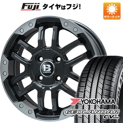 【新品】デリカD5 夏タイヤ ホイール4本セット 215/70R16 ヨコハマ ジオランダー CV G058 ビッグウエイ B-LUGNAS FRD(マットブラック/ブラッククリアリム) 6.5J 16インチ(送料無料)｜フジ スペシャルセレクション