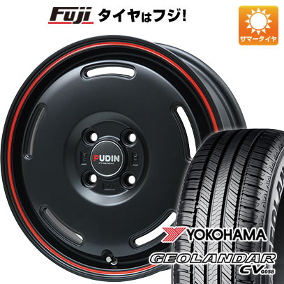 【新品 軽自動車】ハスラー デリカミニ(4WD) 夏タイヤ ホイール4本セット 165/60R15 ヨコハマ ジオランダー CV G058 プレミックス プディン(マットブラック/レッドライン) 4.5J 15インチ(送料無料)
