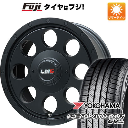 【新品】デリカD5 夏タイヤ ホイール4本セット 215/70R16 ヨコハマ ジオランダー CV G058 レアマイスター LMG CS-8 マットブラック 7J 16インチ(送料無料)
