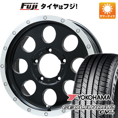 【新品】ジムニーシエラ/ジムニーノマド 夏タイヤ ホイール4本セット 225/70R16 ヨコハマ ジオランダー CV G058 レアマイスター LMG CS-8 グロスブラック/リムポリッシュ 6J 16インチ(送料無料)|フジ スペシャルセレクション