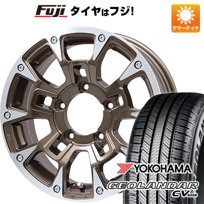 【新品】ジムニー 夏タイヤ ホイール4本セット 175/80R16 ヨコハマ ジオランダー CV G058 ビッグウエイ B-LUGNAS BRD(ブロンズポリッシュ) 16インチ(送料無料)