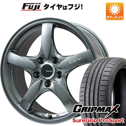 【新品国産車用5穴114.3】 夏タイヤ ホイール4本セット 215/50R18 グリップマックス シュアグリップ PRO SPORT BSW（限定2024年製） レアマイスター CS-V(ガンメタ) 7.5J 18インチ(送料無料)