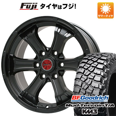 【新品】プラド/ハイラックス 夏タイヤ ホイール4本セット 265/70R17 BFグッドリッチ マッドテレーンT/A KM3 ビッグウエイ B-MUD K(マットブラック) トヨタ車専用 7.5J 17インチ(送料無料)