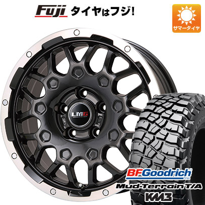 【新品】デリカD5 夏タイヤ ホイール4本セット 245/70R16 BFグッドリッチ マッドテレーンT/A KM3 レアマイスター LMG MS-9W ブラック/ブラッククリアリム 6.5J 16インチ(送料無料)