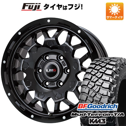 【新品】プラド/ハイラックス 夏タイヤ ホイール4本セット 265/70R17 BFグッドリッチ マッドテレーンT/A KM3 レアマイスター LMG MS-9W グロスブラック 17インチ(送料無料)