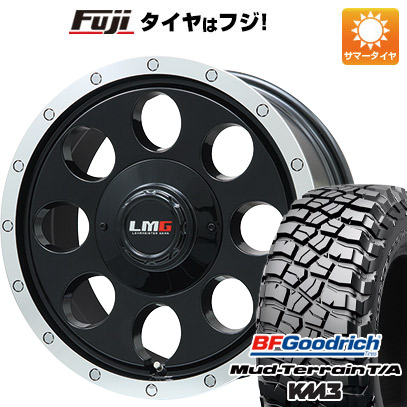 【新品国産車用6穴139.7】 夏タイヤ ホイール4本セット 265/70R16 BFグッドリッチ マッドテレーンT/A KM3 レアマイスター LMG CS-8 グロスブラック/リムポリッシュ 7J 16インチ(送料無料)