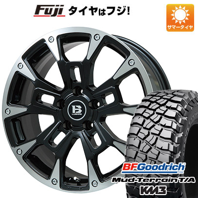 【新品】デリカD5 夏タイヤ ホイール4本セット 245/70R16 BFグッドリッチ マッドテレーンT/A KM3 ビッグウエイ B-LUGNAS BRD(ブラックポリッシュ/ブラッククリア) 6.5J 16インチ(送料無料)