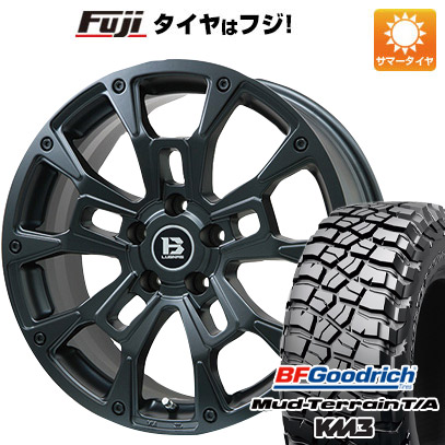 【新品】デリカD5 夏タイヤ ホイール4本セット 245/70R16 BFグッドリッチ マッドテレーンT/A KM3 ビッグウエイ B-LUGNAS BRD(マットブラック) 6.5J 16インチ(送料無料)