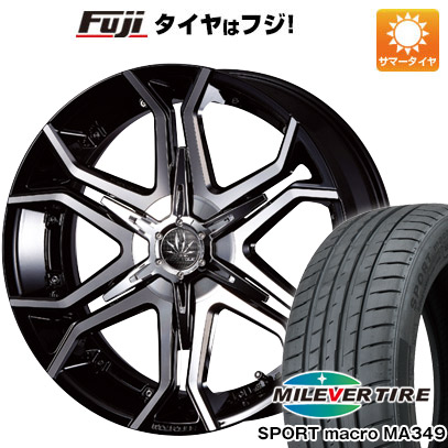 【新品国産車用5穴114.3】 夏タイヤ ホイール4本セット 245/35R20 ミレバー スポーツマクロ MA349（限定） クリムソン マーテル ブルホーン【限定】 8.5J 20インチ(送料無料)