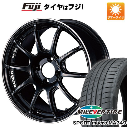【新品】オーラ 夏タイヤ ホイール4本セット 205/50R17 ミレバー スポーツマクロ MA349（限定） ヨコハマ アドバンレーシング RZII 7J 17インチ(送料無料)
