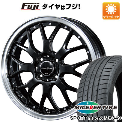 【新品国産車用5穴114.3】 夏タイヤ ホイール4本セット 215/55R17 ミレバー スポーツマクロ MA349（限定） ブレスト ユーロスポーツ タイプ815 7J 17インチ(送料無料)