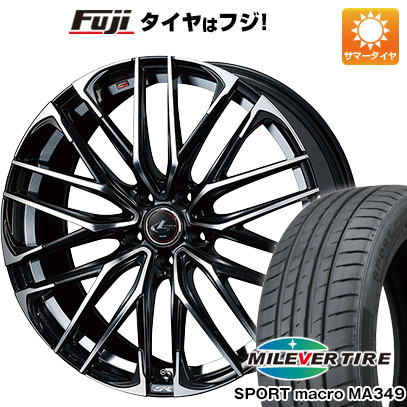 【新品国産車用5穴114.3】 夏タイヤ ホイール4本セット 225/55R19 ミレバー スポーツマクロ MA349（限定） WEDS ウェッズ レオニス SK 8J 19インチ(送料無料)