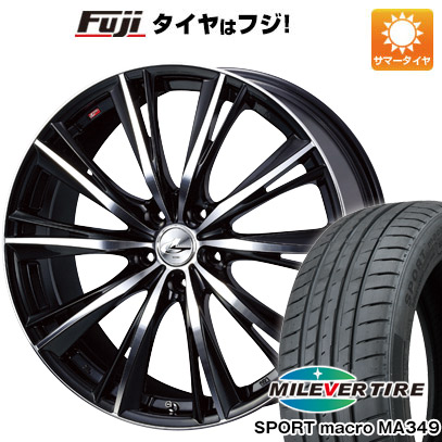 【新品国産車用5穴114.3】 夏タイヤ ホイール4本セット 205/55R17 ミレバー スポーツマクロ MA349(限定) WEDS ウェッズ レオニス WX 17インチ(送料無料)