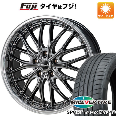 【新品国産車用5穴114.3】 夏タイヤ ホイール4本セット 215/55R17 ミレバー スポーツマクロ MA349（限定） モンツァ ワーウィック ディープランド 7J 17インチ(送料無料)｜フジ スペシャルセレクション