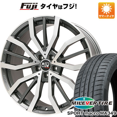 【新品国産車用5穴114.3】 夏タイヤ ホイール4本セット 235/55R18 ミレバー スポーツマクロ MA349(限定) MSW by OZ Racing MSW 49(グロスガンメタルポリッシュ) 8J 18インチ(送料無料)|フジ スペシャルセレクション