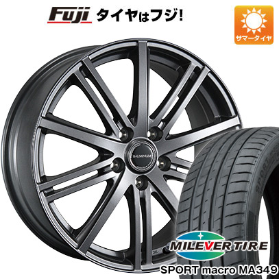 【新品国産車用5穴114.3】 夏タイヤ ホイール4本セット 235/55R18 ミレバー スポーツマクロ MA349（限定） ブリヂストン バルミナ BR10 7.5J 18インチ(送料無料) 72,050円