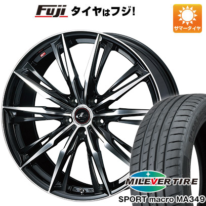 【新品国産車用5穴114.3】 夏タイヤ ホイール4本セット 225/45R19 ミレバー スポーツマクロ MA349（限定） WEDS ウェッズ レオニス GX 8J 19インチ(送料無料)