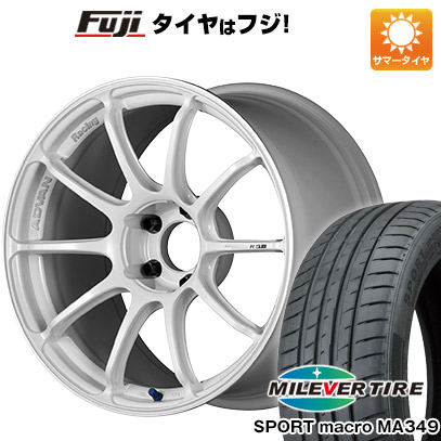 【新品国産車用5穴114.3】 夏タイヤ ホイール4本セット 225/45R18 ミレバー スポーツマクロ MA349（限定） ヨコハマ アドバンレーシング RSIII 7.5J 18インチ(送料無料)｜フジ スペシャルセレクション