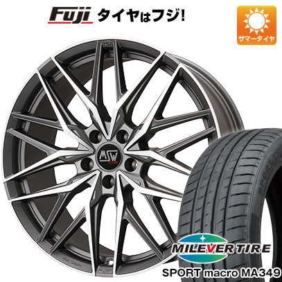 【新品国産車用5穴114.3】 夏タイヤ ホイール4本セット 245/35R20 ミレバー スポーツマクロ MA349（限定） MSW by OZ Racing MSW 50(マットガンメタポリッシュ) 8.5J 20インチ(送料無料)
